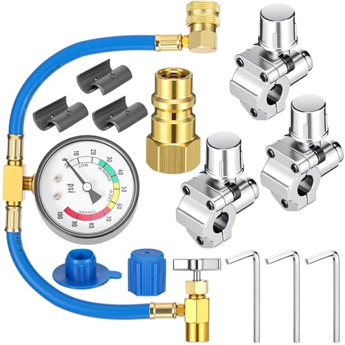 Mudder R134a ��}�[�d�L�b�g BPV31 �u���b�g�s�A�X�o���u�A�z�[�X��}�ʃ^�b�v �Q�[�WR134a�ʂ���R12/r22�|�[�g1/2����у_�X�g�L���b�v�t�����j�o�[�T�����g���t�B�b�g�o���u(�N���V�b�N�A�z���C�g)