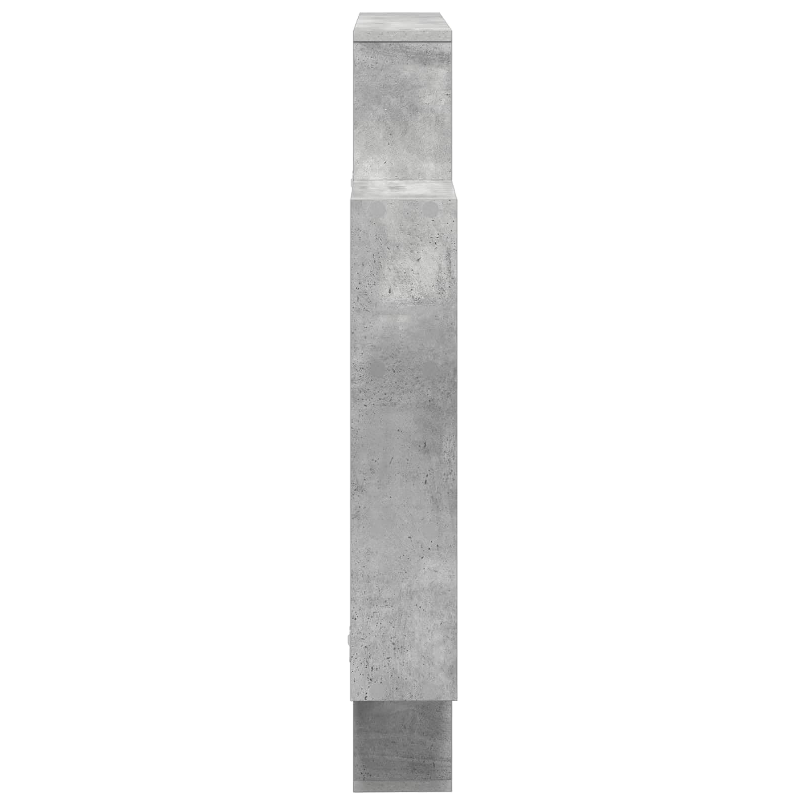 vidaXL Étagère Murale Gris béton 100 x 13 x 100 cm Bois d'ingénierie, Étagère Murale Moderne, Rangement Contemporain, Solution Stylée, Gain de Place pour Salon