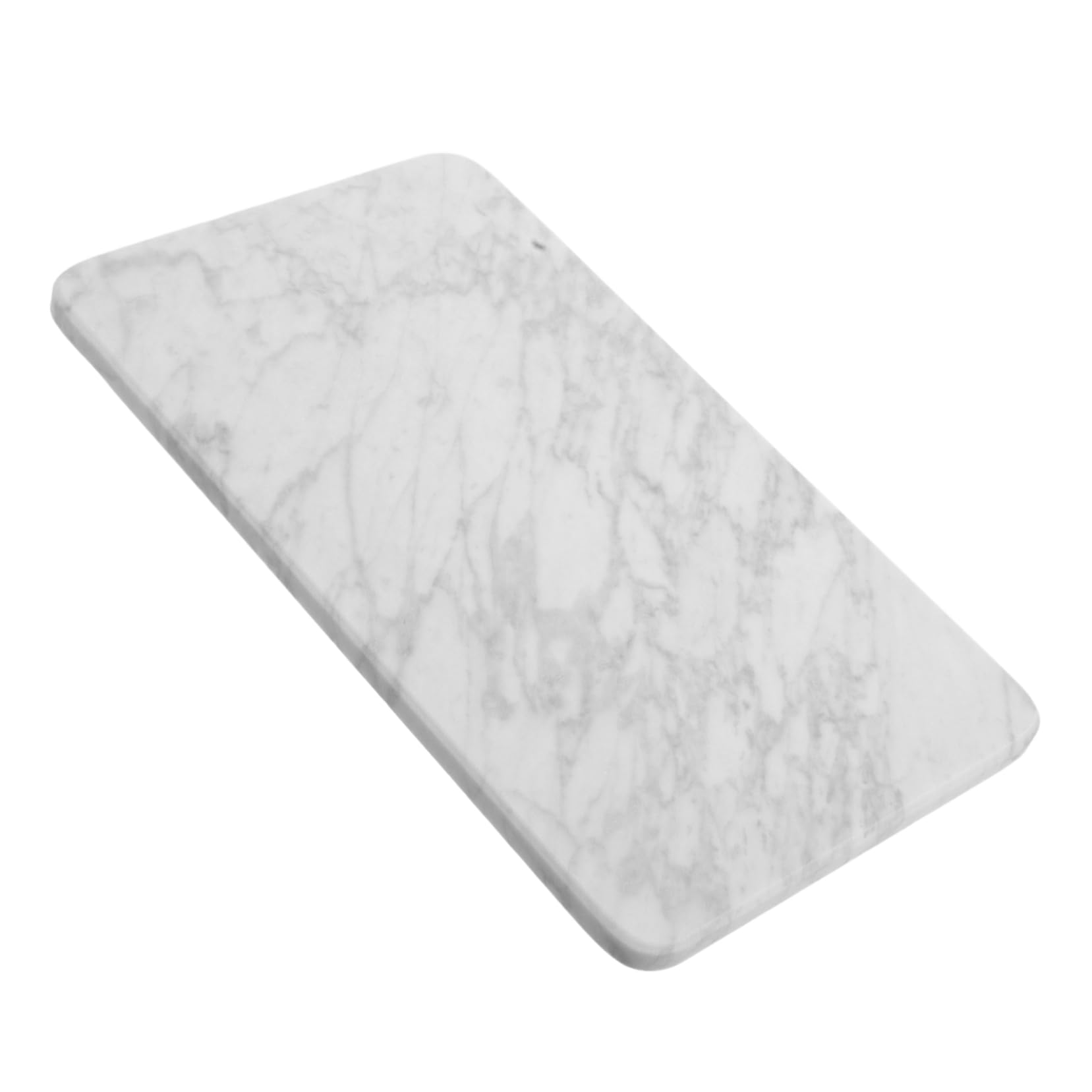 STOBAZA Round Decorative Organizer for Bathroom Kitchen and Dresser White Natural with Non Slip Pads Stylish and Stable Storage