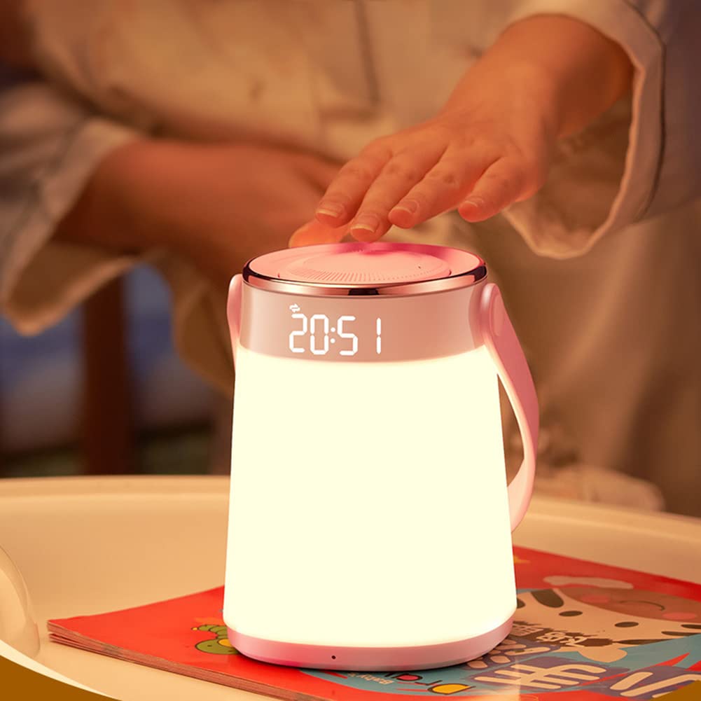 Comodino Luce Notturna Ampia Gamma Di Applicazioni Per La Camera Del Bambino, Luce Notturna Con Sveglia, Lampada Ricaricabile USB Per Camera