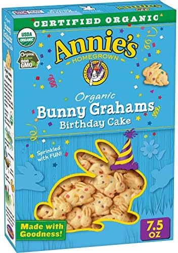 Annie's Homegrown Certified Organic Bunny Grahams Birthday Cake, 7.5 Ounce