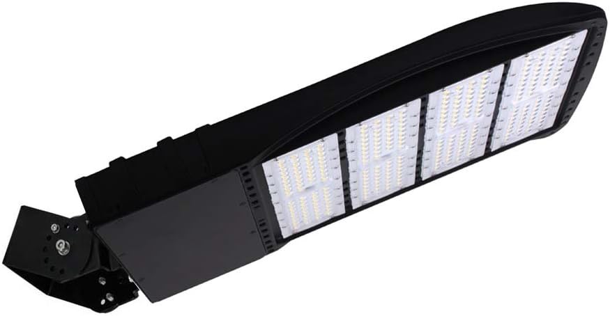 LED Flying Direct LED 300W LED Parking Lot Lights, 39000LM, 1000W MH/HPS Equivalent, Outdoor LED Shoebox Light Pole Lights with U-Bolts (Yoke/Trunnion Mount Bracket) 100-277V, DLC UL Listed)