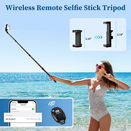 70" Phone Tripod Stand For Recording, Selfie Stick Tripod With Remote Phone Mount, Flexible Travel Tripod For Video Vlogging Photography, Compatible With Iphone Android Ipad Cell Phone And Camera #TOP1