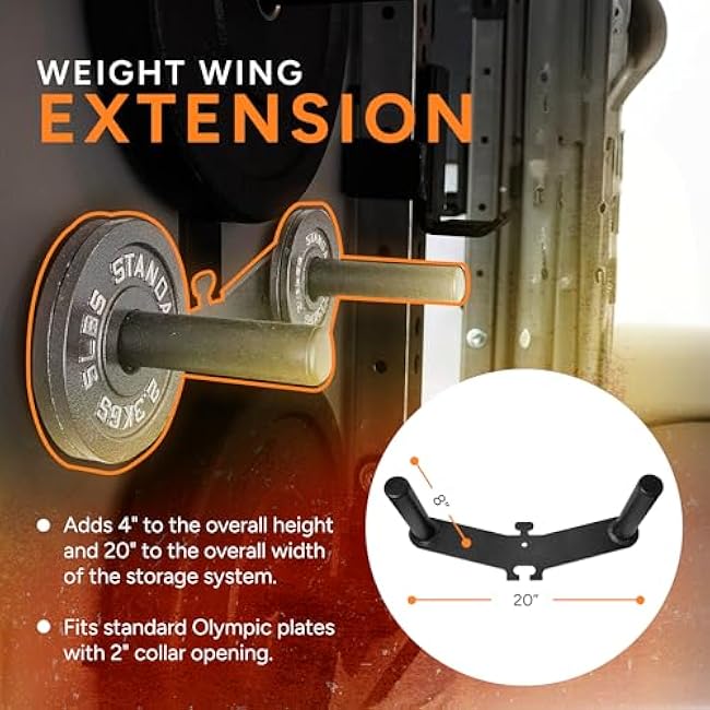 PRx Performance Profile Weight Plate Storage 3-Peg or 4-Peg Wall-Mounted Vertical Bumper weight plate Holder garage Workouts, home or commercial gym 2-Inch Barbell Plates