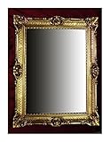 Miroir mural baroque doré Lnxp Miroir mural intemporel style baroque doré 90 x 70 cm antique baroque rococo shabby chic Renaissance jeunesse design rétro rapprochement de noms luxueux