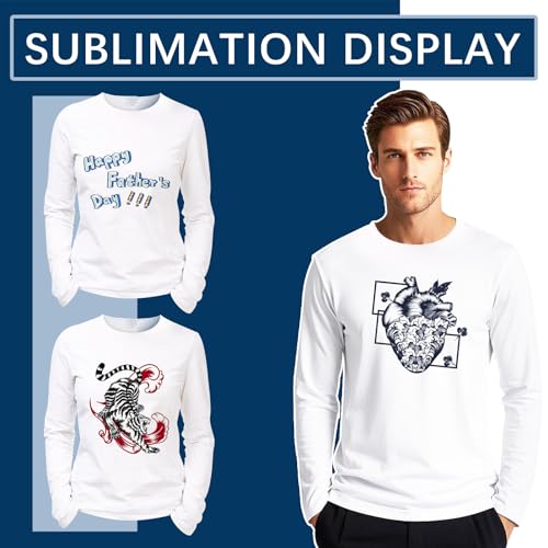 OKBA Sublimation Blank T-Shirts Round Collar Long Sleeves4