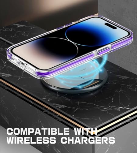 Coque antichoc violette iPhone 12 pour éviter les bris d'écran et charger sans fil - 3