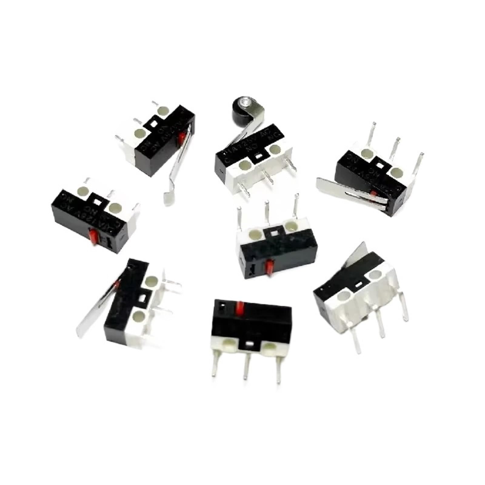 1 sztuka 125 V 1A wyłącznik krańcowy przycisk myszy przełącznik dotykowy z uchwytem rolkowym dźwignia ramię składany trzpień PCB Terminal SPDT 20/100/1000 sztuk (BENT FOOT-2, 1000 sztuk)