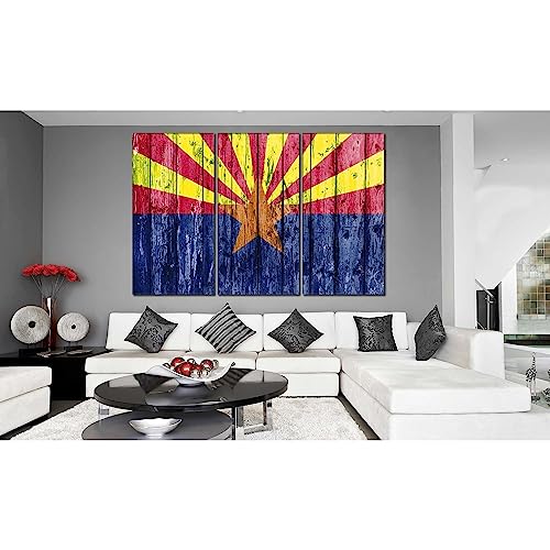 Lienzo de la bandera de Arizona 140x90 cm decorativo listo para colgar para salon №834