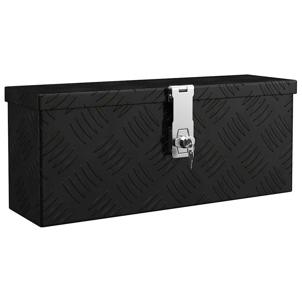 B&Q -  Storage Box Black 50X15X20.5 Aluminium