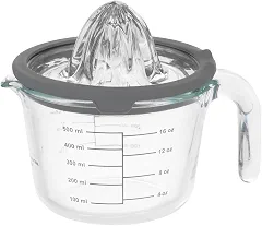 Tramontina Espremedor de Frutas em Vidro Borossilicato com Tampa de Vidro e Vedação em Silicone 500 ml