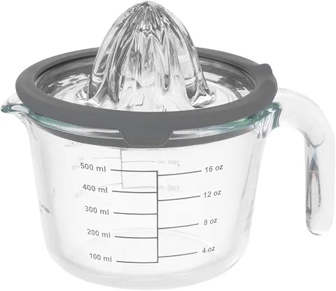 Tramontina Espremedor de Frutas em Vidro Borossilicato com Tampa de Vidro e Vedação em Silicone 500 ml
