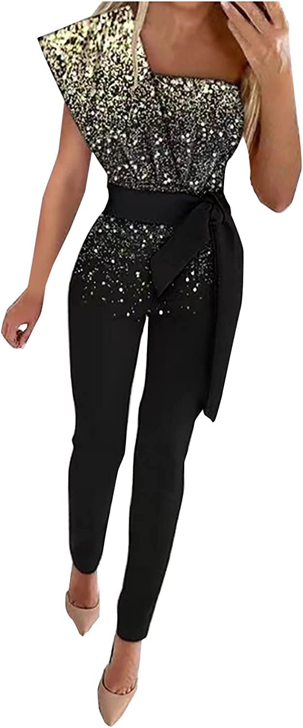 Vagbalena Elegante Mono de Mujer de Manga Corta Mono Largo Pantalón Conjunto Deportivo Mono de Mujer Elegante Mono de Cóctel Fiesta Festival