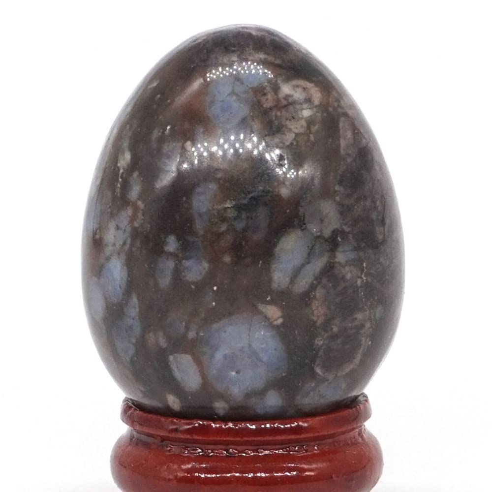casa di meditazione Piedras de cristal de 30x40mm, huevo naturale, Reiki Gema Minerale, artesanía, decoración del hogar, regalo (colore : Texas Blue Opal, Taglia: 5 PZ)