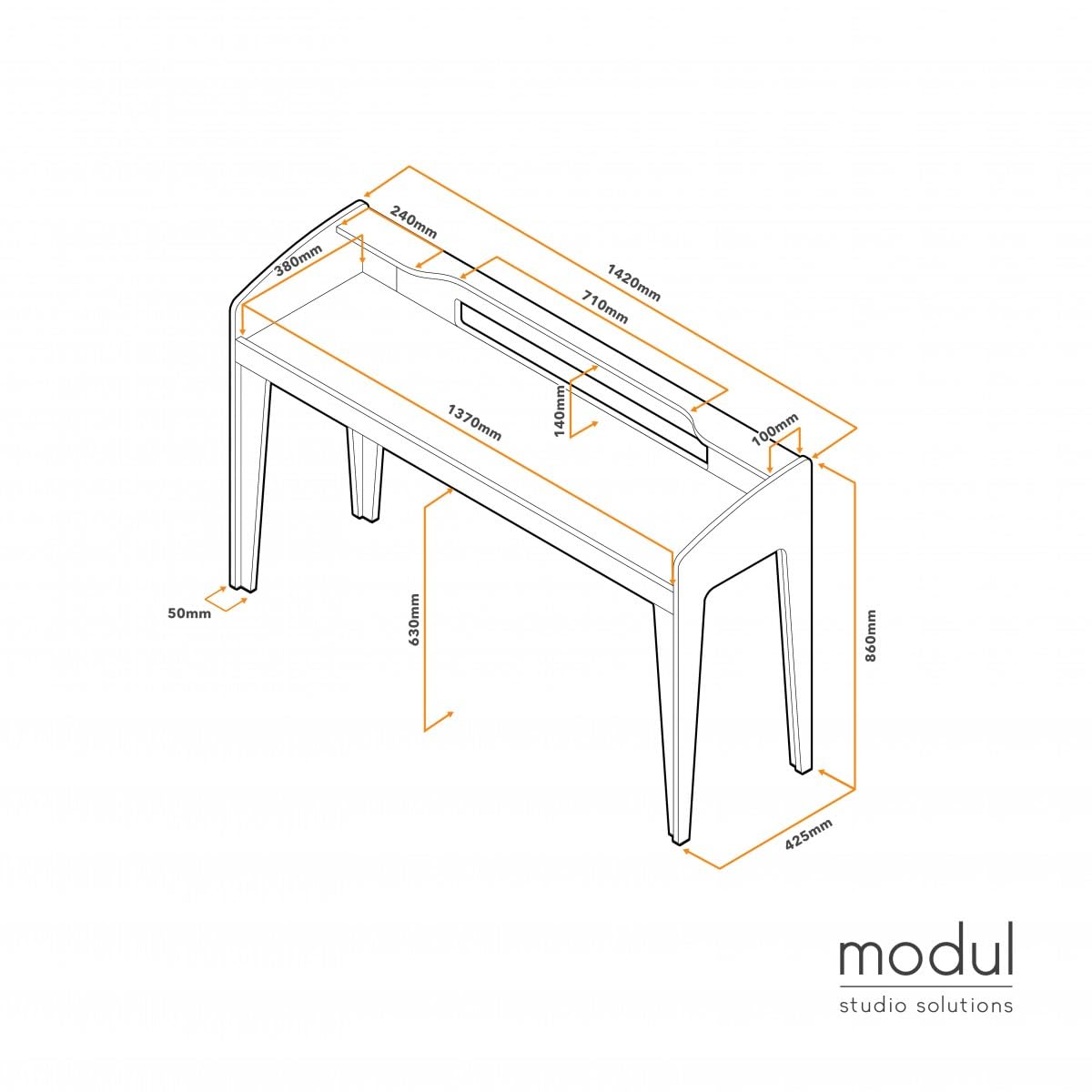 gear4music modul Supporto universale per tastiera in legno, nero