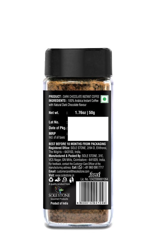 Image of BORN HILL Flavored Instant coffee powder Combo, 2x50g | French Vanilla & Dark Chocolate Flavours | Makes 50 cups | 100% Arabica 0% Chicory | Hot & Cold Brew