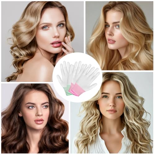 AOOSA 2 Paar Hitzeschutz Handschuhe, Professionelle Hitzebeständige Handschuhe, Hitzehandschuh für Haarestyling, Professional Haarglätter Zubehör für Haarstyling, Lockenstäbe und Glätteisen