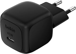 Belkin 45W Compact Wall Charger, USB-C Fast Charging Power Delivery for Apple iPhone 16, 16 Plus, 16 Pro, 16 Pro Max, 15 S…