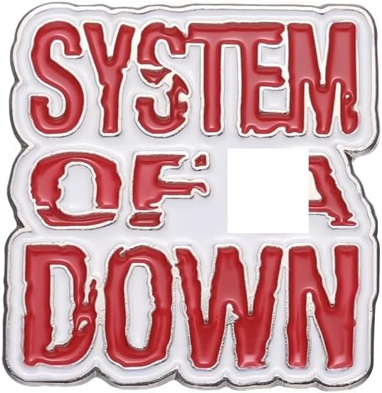 System Of Down Enamel Lapel Pins Red Against Systems Of Oppression And Violence Badge Brooch For Backpacks