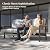 MIXPATIO 4-Piece HDPE Outdoor Patio Conversation Set, All-Weather Wicker Patio Furniture Set, Waterproof & UV-Resistant, Thick Cushions for Backyard, Deck, Garden, Porch, Balcony - Beige