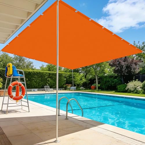 Voile d'ombrage jardin imperméable orange 1.2x6.5m pour extérieur
