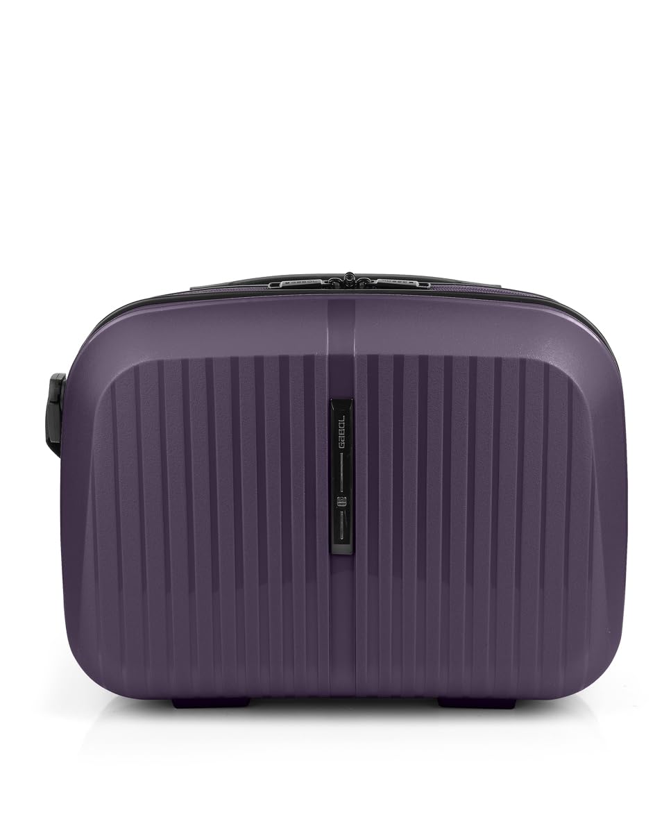 Gabol - Neceser de Viaje Rígido Brooklyn 35x27x17 cm - Peso 0,8kg con Capacidad 13,8L - Acople a Maleta y Correa Ajustable - Diseño Español en Polipropileno e Interior Reciclado RPET - Morado