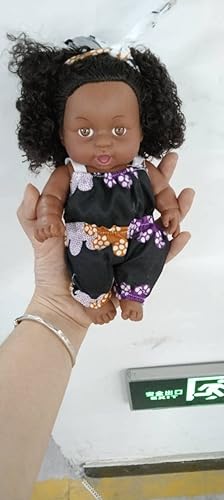 Miniatura 2 de Lindas muñecas negras de 10 pulgadas africanas americanas juguetes para niñas de 2 3 4 5 6 7 8 9 10 años muñeca Kawaii suave Reborn de juguete