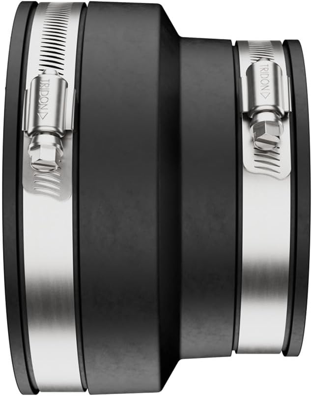 Fernco P1002-55 Flexible PVC Pipe Coupling for Clay to Cast Iron, Plastic or Steel Plumbing Connections