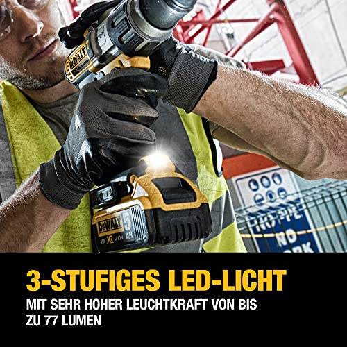 DeWalt Schlagbohrschrauber (18 Volt Akku-Dreigang, 11-stufiges Drehmomentmodul, drei-Stufen-LED mit 77 Lumen, inkl. 2x… – Bild 7