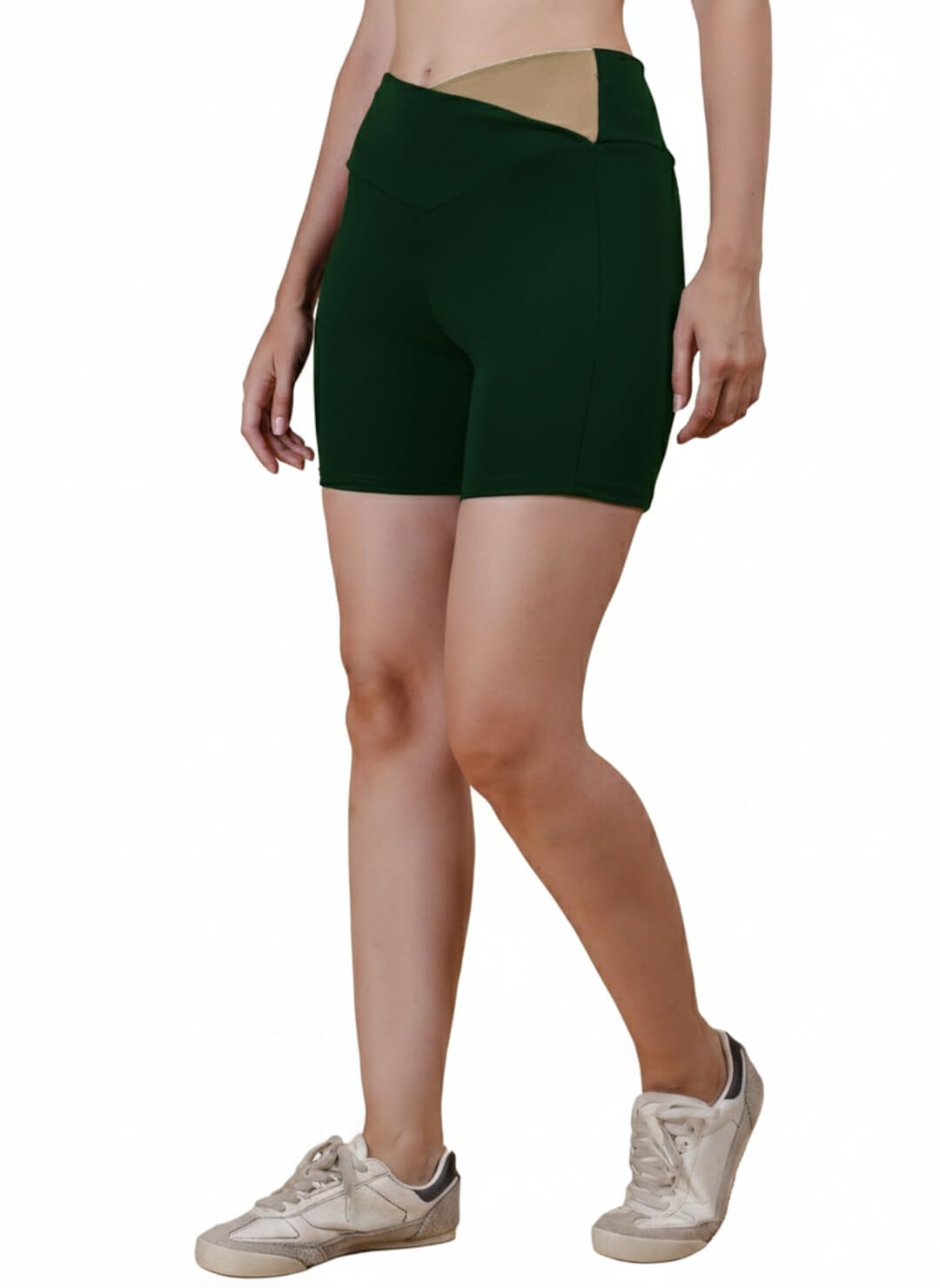 fytte Women's Dry Fit Color Block High Waist Workout Shorts – Athletic Fitness Running & Yoga Shorts with Deep Pockets, Black & Pink-picture-20