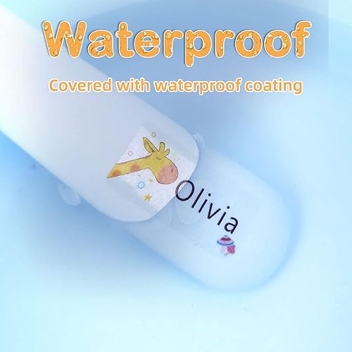 Miniatura 2 de Etiqueta adhesiva con nombre para niños, impermeable, etiquetas impermeables para biberones, etiquetas multiusos, etiquetas de nombre para la