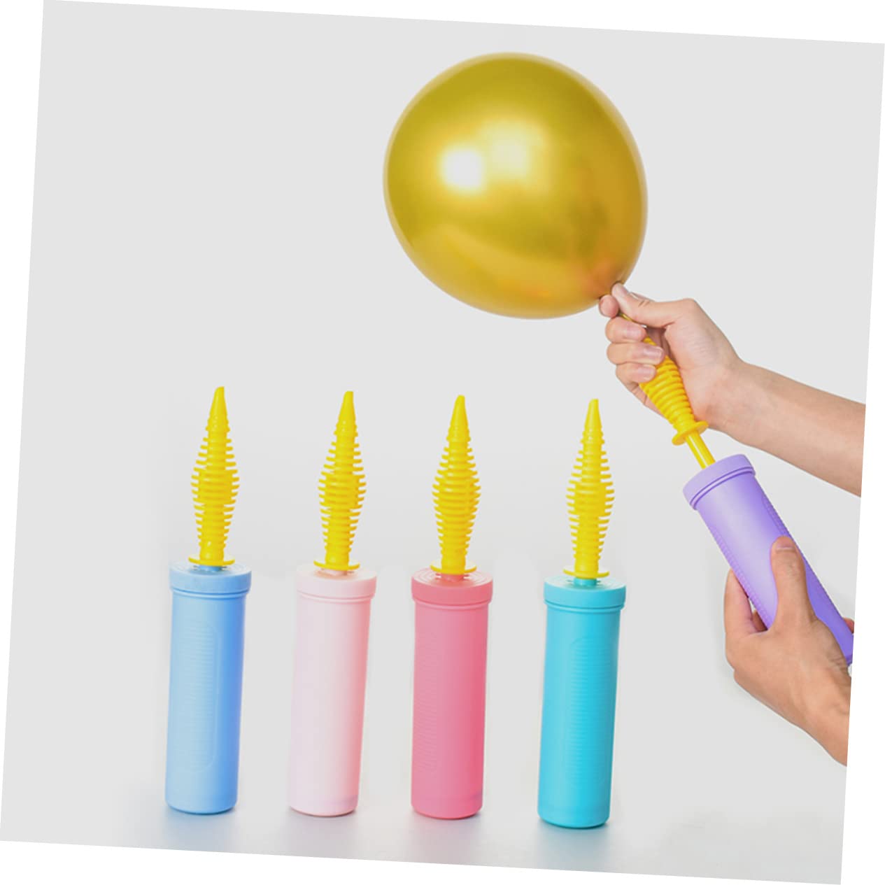Pompa Aria Manuale Portatile per Palloncini, 5 Pezzi in Plastica