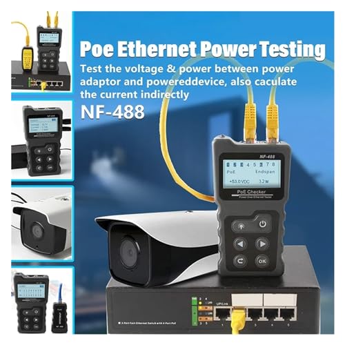 Probador de cable red NF-488 para verificar interruptor de alimentación CC 2