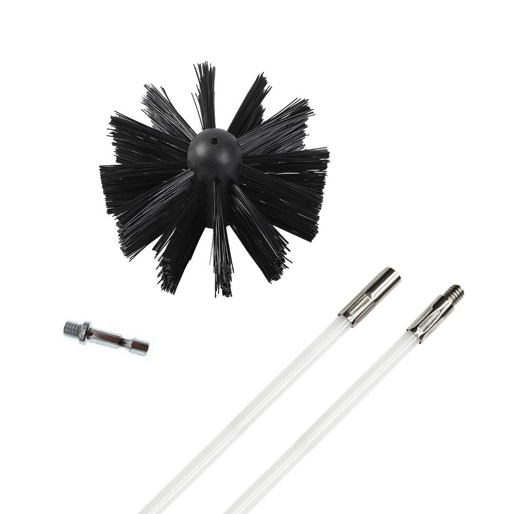 neckgeart クリーニングブラシ ブラシ ヘッド 6本×410mm ロングポール+1本 100mm ブラシヘッド+1本 六角シャフト
