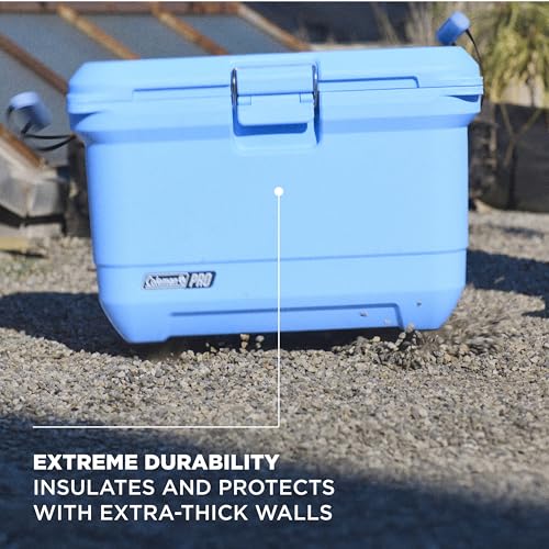 Image of Coleman Pro Heavy-Duty 45qt Ultra-Light Premium Hard Cooler, Extra-Thick Insulation Keeps Ice up to 4 Days, 74-Can Capacity