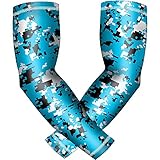 Dovick Sport-Kompressionsarmmanschetten, 2 Stück, Light Blue-Black-White, YS