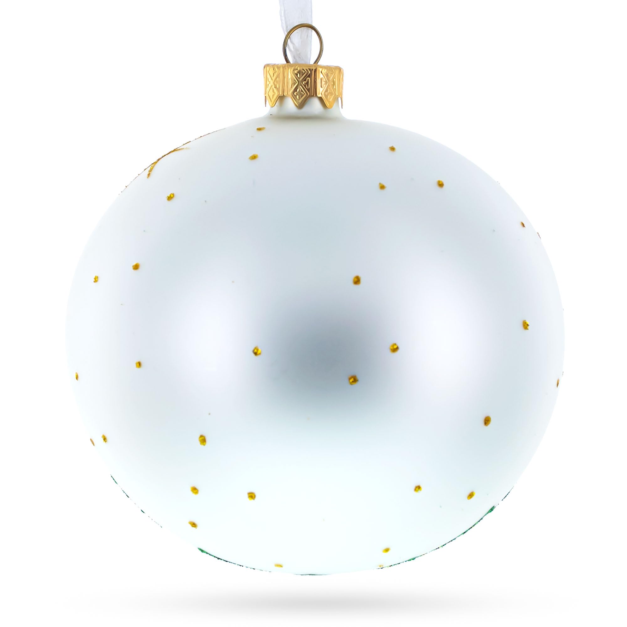 Estilo de granja: Vívido Gallo Soplado Vidrio Bola Adorno de Navidad 3.25 Pulgadas