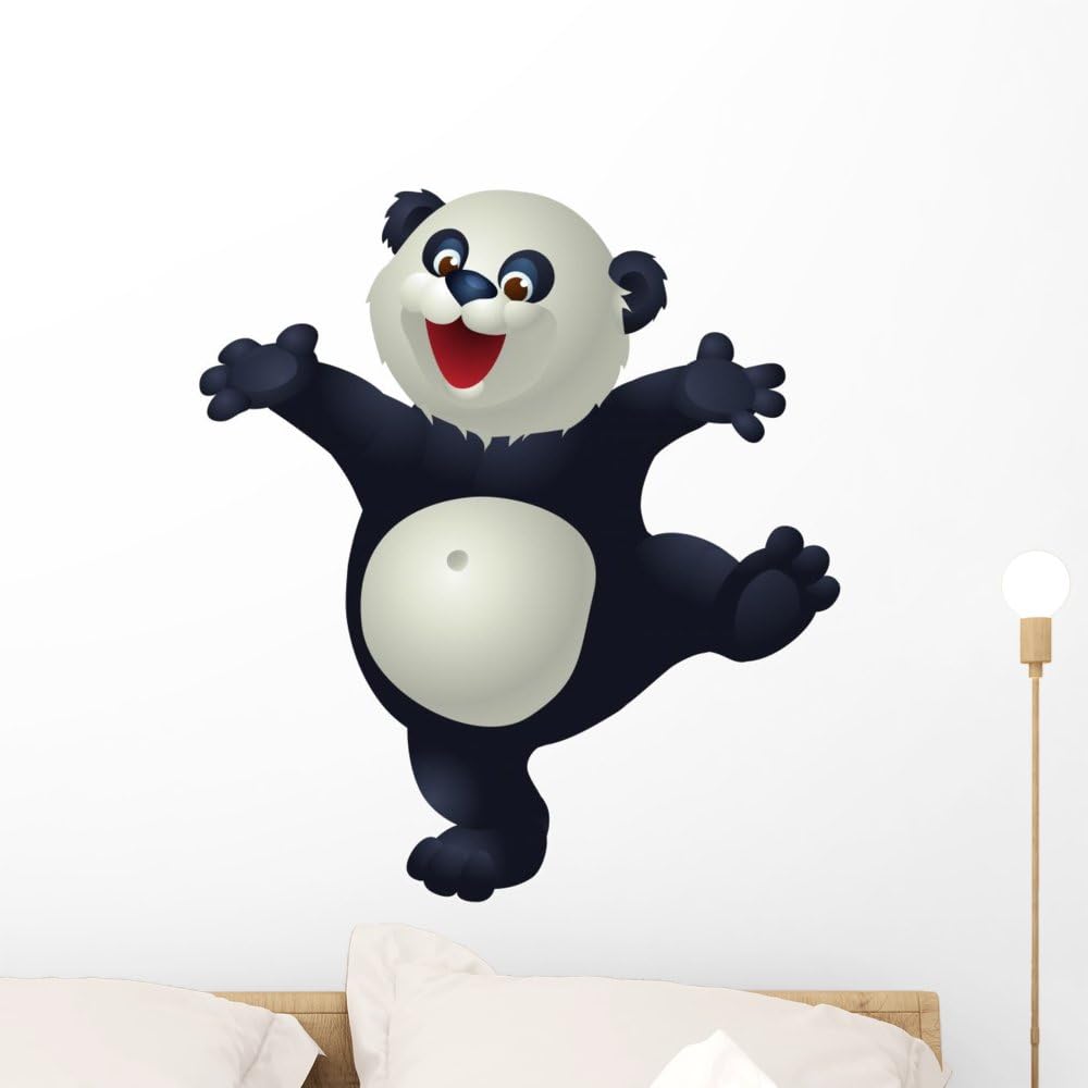 Wallmonkeys FOT-74221147-24 WM362177 Dancing Panda Peel and Stick Wall Decals, 24" H x 19" W-Medium