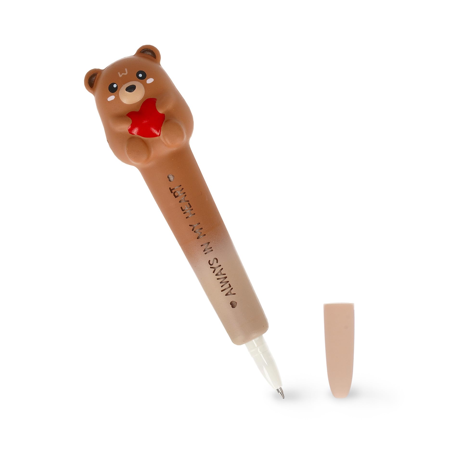 Legami - Penna Gel Antistress Squeezies, Tema Teddy Bear, Cancelleria, Per Scrivere Rilassarsi Concentrarsi, Super Morbida, Inchiostro Nero, Diametro Punta 0.5 mm
