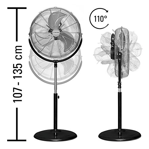 TROTEC Standventilator TVM 18 S- groß, 100w, Neigungswinkel 110°, 3 Stufen, Ø 45 cm, Metall-7