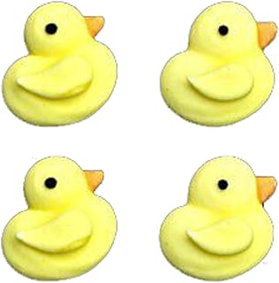 Set of 30 Edible Royal Icing Yellow 7/8" Duck/Ducks Cupcake Decoration Toppers