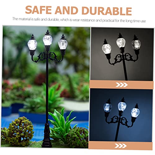 Wakauto 10 Pcs Luz De Jardim Modelo Mini Luz De Rua Brinquedo Casa De Boneca Lâmpada De Parque Em Mi