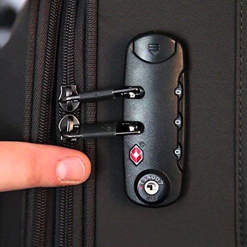 Cadeado TSA 007 Código de Segredo Fecho Zíper Vison (Preta)