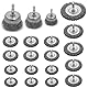 20 Stück Drahtbürste Bohrmaschine Set, 6mm Drahtbürste Akkuschrauber, Topfbürste mit Sechskantstange Drahtbürsten Set, Gewellter Stahldraht für Schleifen, Polieren, Entrosten