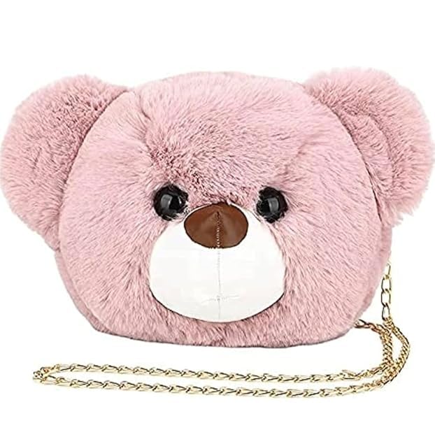 NAPP MALL CUTE PANDA Teddy Bear Face Sling Bag Cute Soft & Fluffy Sling Bags For Girls Kids Cute Shaped Penguin Faux Fur Side Bags Crossbody Plush Purse Chain Shoulder handbags (Pack Of 1) (PINK) (B0C4DRSL27) Amazon Price History, Amazon Price Tracker