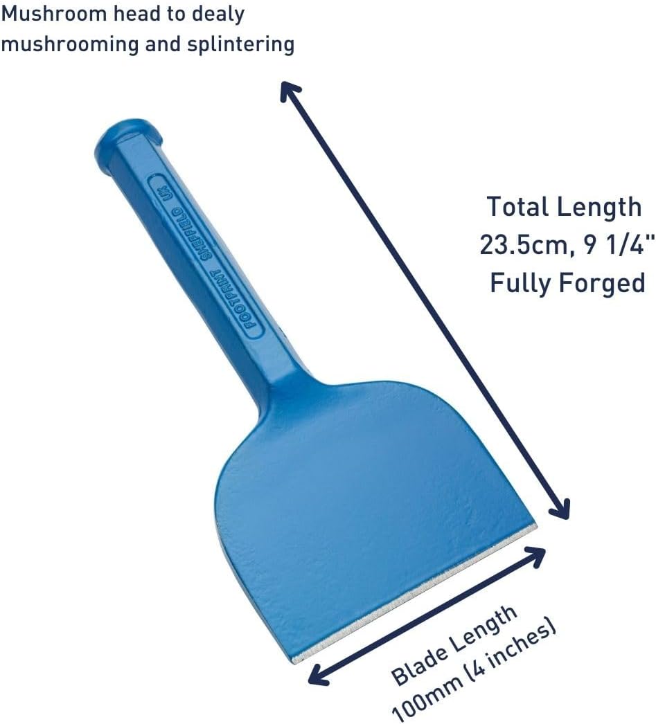 Footprint 4 Inch (100mm) Brick Bolster and 2.5lb Fiberglass Handle Club Hammer Set
