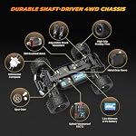 HAIBOXING 1:18 Scale RC Truck 18859E (Orange), 4WD Off-Road Remote Control Car 36km/h, 2.4GHz Radio System, Dual Rechargeable Li-Po Batteries, 35+ Min Drive Time