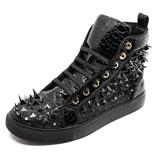 Men's High Top Sparkly Spike Flat Fashion Casual Sneakers Shoes SNK-02