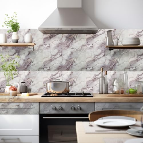 Image of WALLVEAR PE Foam Marble Wall Panel Sheet | Self Adhesive DIY Wall Covering (4, White)