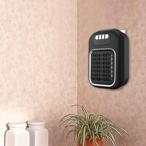 Wall Outlet Space Heater Adjustable Mini Space Heater for Indoor Office Home Black|Home & Garden | Home Improvement | Heating Cooling & Air | Space Heaters 8 51XdromkjeL